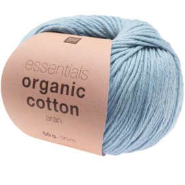 Organic Cotton Aran 012 licht blauw