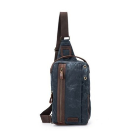 Della Q messenger bag blauw
