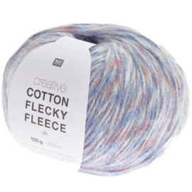 Cotton Flecky Fleece 10 aqua