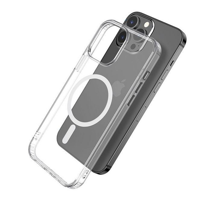 eSTUFF Magnetic Hybrid Clear Case for iPhone 13 Pro MagSafe Compatible