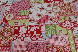 Vogels groenroze patch