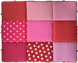 Boxkleed / Speelkleed: Roze met Rood