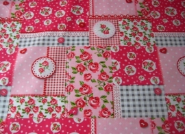 Tafelkleed Patch Roosjes Roze