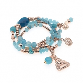 Biba armband of ketting aqua