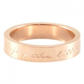Quote ring "Enjoy the little things" Maat: 16