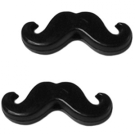 Moustache zwart (10 stuks)