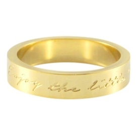 Quote ring "Enjoy the little things" Maat: 17