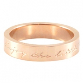 Quote ring "Enjoy the little things" Maat: 17