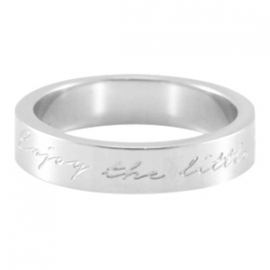 Quote ring "Enjoy the little things" Maat: 17