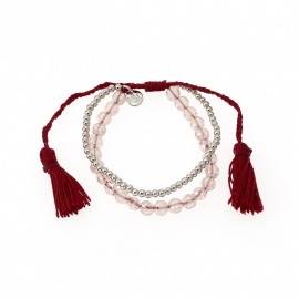 Biba armband rood en roze