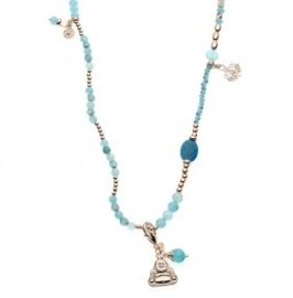 Biba armband of ketting aqua