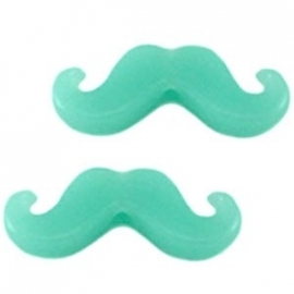 Moustache licht turquoise (10 stuks)