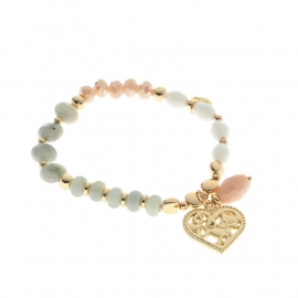 Biba armband met goud hart