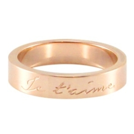 Quote ring "Je t'aime" Maat: 17