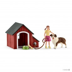 42376 Hondenhok met border collie 