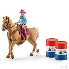 41417 Barrel racing with Cowgirl