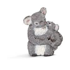 14677 Koala met jong. Out