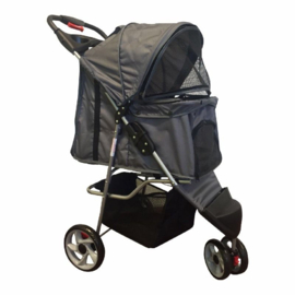 Hondenbuggy Antraciet Grijs + 3 Wielen