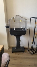 Vogelkooi Sophia + standaard antraciet/chroom