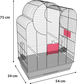 Vogelkooi Wammer 1 Zwart