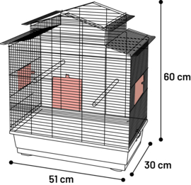 Vogelkooi Numfor 1 Brons Zwart
