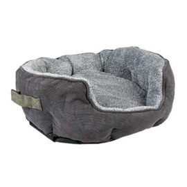 Mand ovaal corduroy ash zwart/grijs Small