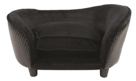 Enchanted Hondensofa Snuggle Zwart Wicker