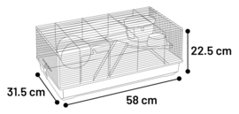Hamsterkooi Jing Zwart Grijs