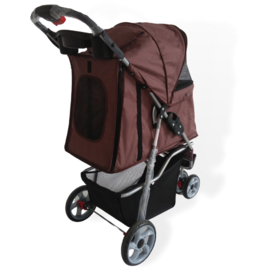 Hondenbuggy Modern - Donkerbruin - 3 Wielen