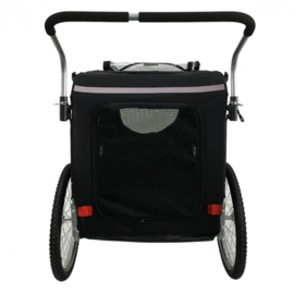 Easy Flow Hondenfietskar - Met Jogger Functie - Zwart - Large