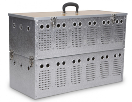 Duivenmand in aluminium 8 dieren