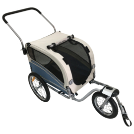 Hondenfietskar Sky - Met Jogger Functie - Blauw - Medium