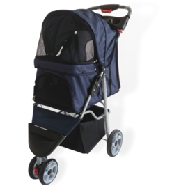 Hondenbuggy Donkerblauw 3 wielen