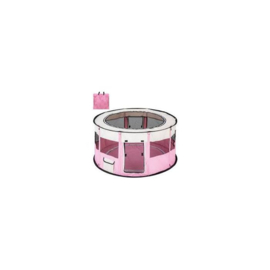 Puppyren rond nylon roze