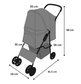 Hondenbuggy Anda Zwart