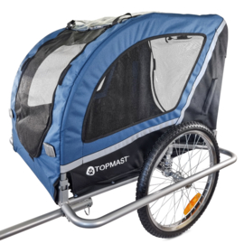 Hondenfietskar Ease - Met vering - Opvouwbaar - Blauw