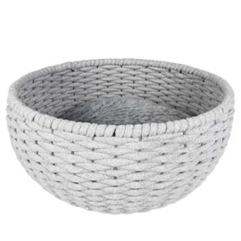 Oyster mand rond in katoentouw grijs 45x45x23cm