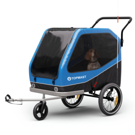 Hondenfietskar Gold - Max. 40 kg - Inklapbaar - Blauw