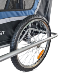 Hondenfietskar Ease - Met vering - Opvouwbaar - Blauw