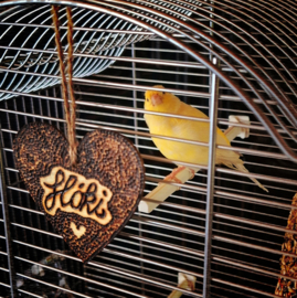 Vogelkooi Sophia + standaard antraciet/chroom