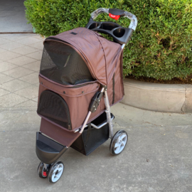 Hondenbuggy Modern - Donkerbruin - 3 Wielen