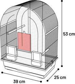 Vogelkooi Klara 1 Brons Zwart