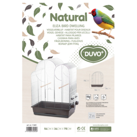 Parkietenkooi Duvo Eliza natural bruin/chroom
