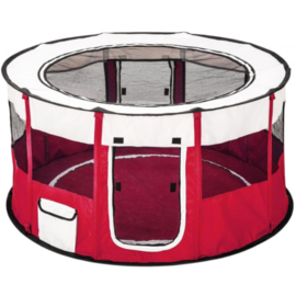Puppyren rond nylon rood