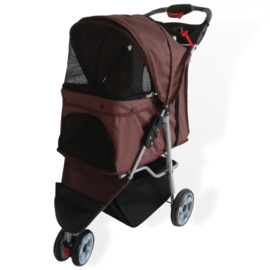 Hondenbuggy Modern - Donkerbruin - 3 Wielen