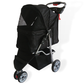 Hondenbuggy Modern - Zwart - 3 Wielen