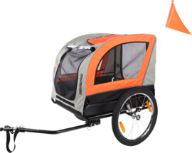 Hondenfietskar Jolene Grijs & Oranje