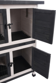Konijnenhok Combi 1 Rustic Grijs