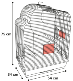 Vogelkooi Wammer 1 taupe Zwart