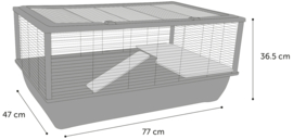 Hamsterkooi Elsa Naturel Zwart